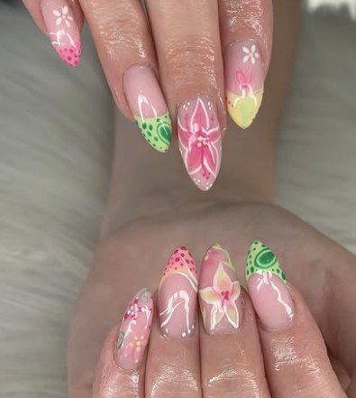 Floral nail set