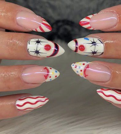 Starburst nail art